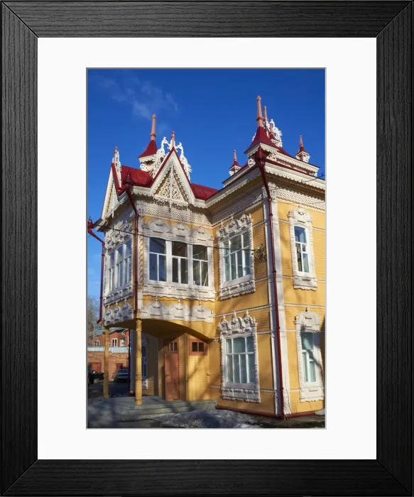 Framed Print : The Peacock House on Krasnoarmeiskaia Avenue, wooden architecture, Tomsk, Tomsk Federation, Siberia, Russia, Eurasia Framed Print : The Peacock House on Krasnoarmeiskaia Avenue, wooden architecture, Tomsk, Tomsk Federation, Siberia, Russia, Eurasia
