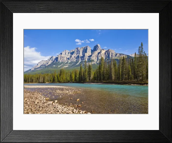 Framed Print : Castle Mountain behind the Bow river at Castle Junction, Bow Valley Parkway, Banff National Park, UNESCO World Heritage Site, Alberta, Canadian Rockies, Canada, North America Framed Print : Castle Mountain behind the Bow river at Castle Junction, Bow Valley Parkway, Banff National Park, UNESCO World Heritage Site, Alberta, Canadian Rockies, Canada, North America
