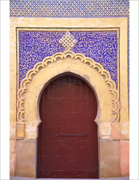 Gate to Royal Palace, Meknes, Morocco, North Africa, Africa