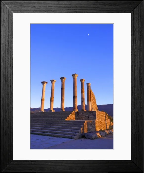 Framed Print : Excavated Roman City, Volubilis, UNESCO World Heritage Site, Morocco, North Africa, Africa