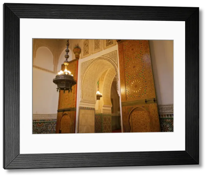 Framed Print : Interior of Mausoleum of Moulay Ismail, Meknes, Morocco, North Africa, Africa Framed Print : Interior of Mausoleum of Moulay Ismail, Meknes, Morocco, North Africa, Africa