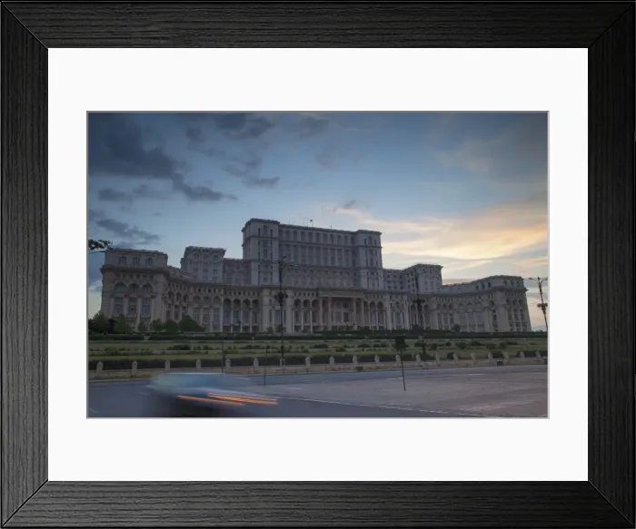 Framed Print : Palace of Parliament at dusk, Bucharest, Romania, Europe Framed Print : Palace of Parliament at dusk, Bucharest, Romania, Europe