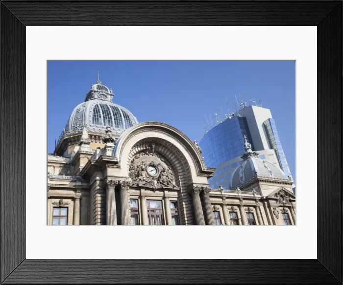 Framed Print : Economic Consortium Palace and Bucharest Financial Plaza, Historic Quarter, Bucharest, Romania, Europe