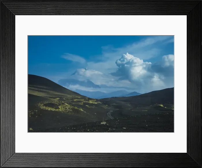 Framed Print : View over the lava sand field of the Tolbachik volcano, Kamchatka, Russia, Eurasia Framed Print : View over the lava sand field of the Tolbachik volcano, Kamchatka, Russia, Eurasia