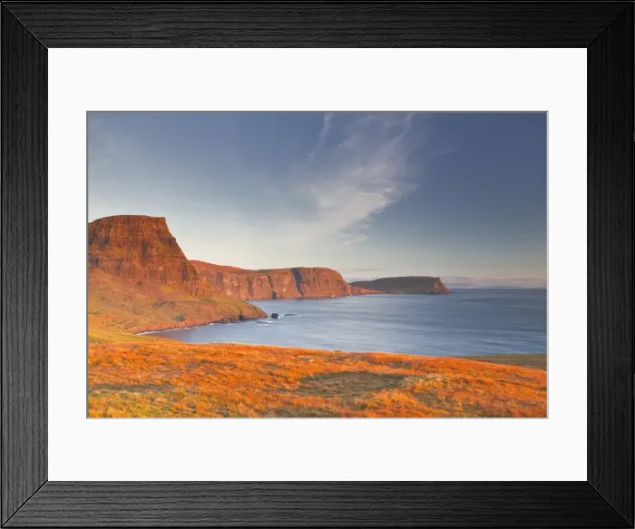 Framed Print : The dramatic cliffs surrounding Moonen Bay on the north-west of the Isle of Skye, Inner Hebrides, Scotland, United Kingdom, Europe Framed Print : The dramatic cliffs surrounding Moonen Bay on the north-west of the Isle of Skye, Inner Hebrides, Scotland, United Kingdom, Europe