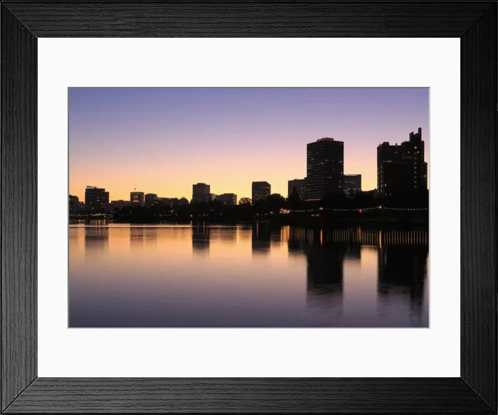 Framed Print : Oakland skyline and Lake Merritt, Oakland, California, United States of America, North America Framed Print : Oakland skyline and Lake Merritt, Oakland, California, United States of America, North America