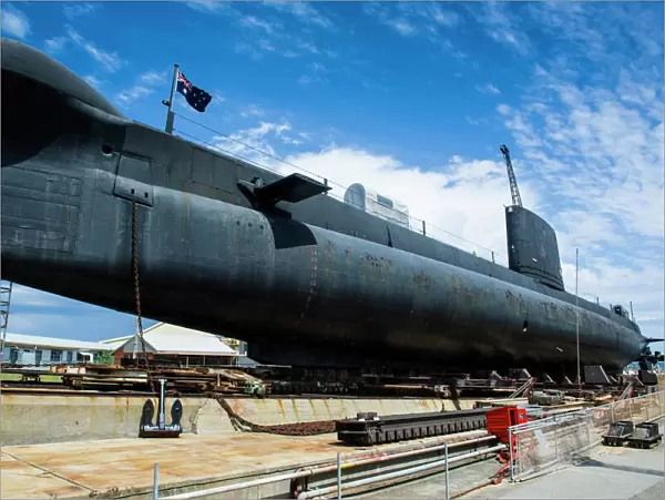 HMAS Ovens Submarine in the Western Australian Maritime Museum, Fremantle, Western Australia, Australia, Pacific