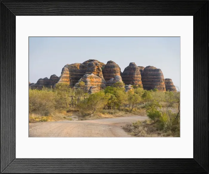 Framed Print : Road leading to the Purnululu National Park, UNESCO World Heritage Site, Bungle Bungle mountain range, Western Australia, Australia, Pacific