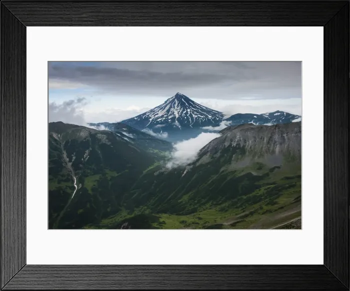 Framed Print : Aerial of Vilyuchinsk volcano, Kamchatka, Russia, Eurasia Framed Print : Aerial of Vilyuchinsk volcano, Kamchatka, Russia, Eurasia