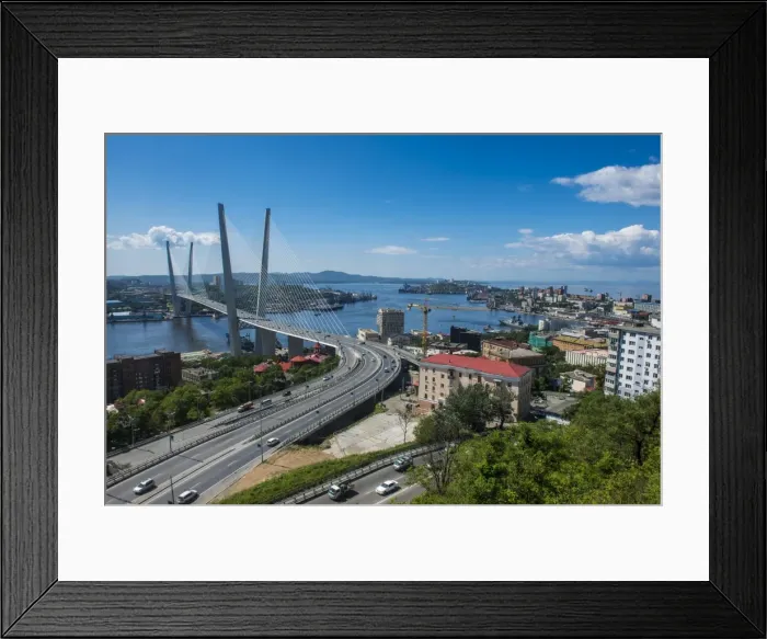 Framed Print : Overlook over Vladivostok and the new Zolotoy Bridge from Eagles Nest Mount, Vladivostok, Russia, Eurasia Framed Print : Overlook over Vladivostok and the new Zolotoy Bridge from Eagles Nest Mount, Vladivostok, Russia, Eurasia