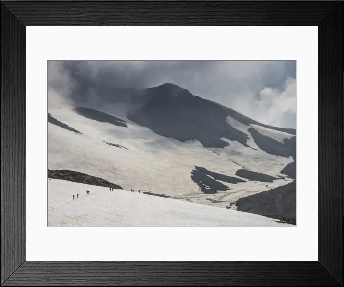 Framed Print : Tourists crossing a snowfield, Mutnovsky volcano, Kamchatka, Russia, Eurasia Framed Print : Tourists crossing a snowfield, Mutnovsky volcano, Kamchatka, Russia, Eurasia
