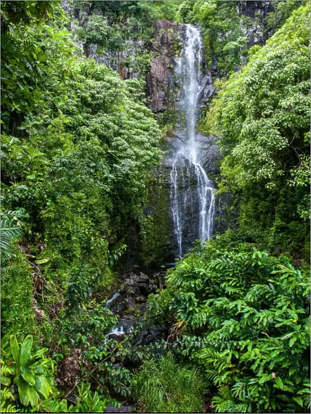 Makahiku Falls on the east coast of Maui, Hawaii, United States of America, Pacific