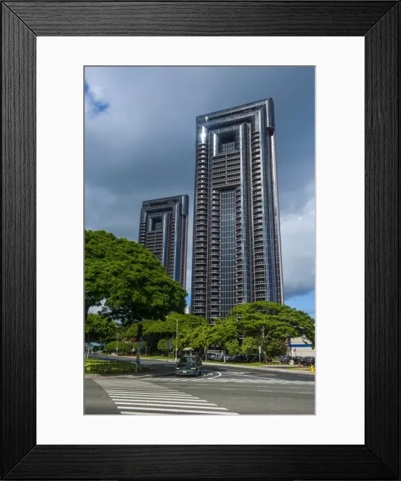 Framed Print : High rise building in downtown Honolulu, Oahu, Hawaii, United States of America, Pacific Framed Print : High rise building in downtown Honolulu, Oahu, Hawaii, United States of America, Pacific