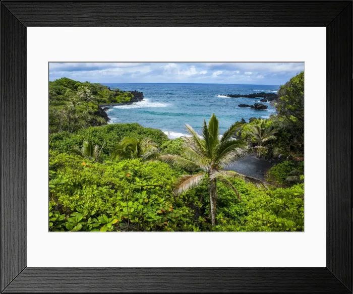 Framed Print : Pailoa beach at the Waianapanapa State Park along the road to Hana, Maui, Hawaii, United States of America, Pacific Framed Print : Pailoa beach at the Waianapanapa State Park along the road to Hana, Maui, Hawaii, United States of America, Pacific
