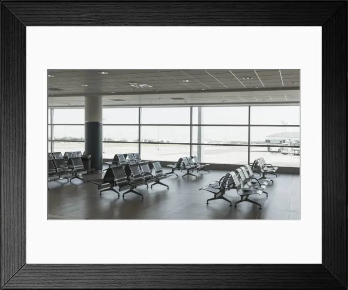 Framed Print : Empty airport hall, Prague, Czech Republic, Europe Framed Print : Empty airport hall, Prague, Czech Republic, Europe