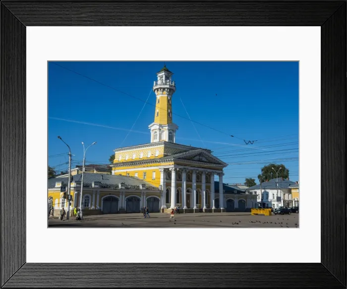 Framed Print : Fire tower on Susaninskaya Square, Kostroma, Golden Ring, Russia, Europe Framed Print : Fire tower on Susaninskaya Square, Kostroma, Golden Ring, Russia, Europe