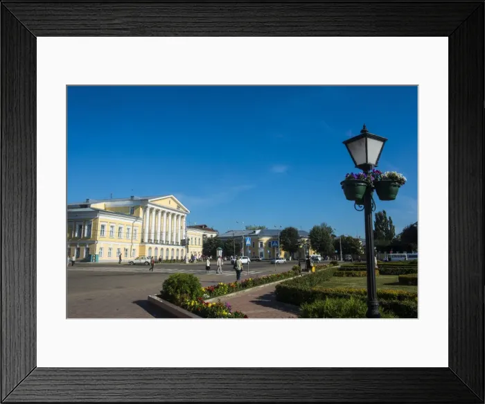 Framed Print : Former hotel on Susaninskaya Square, Kostroma, Golden Ring, Russia, Europe Framed Print : Former hotel on Susaninskaya Square, Kostroma, Golden Ring, Russia, Europe