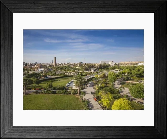 Framed Print : Aerial view of Minare Park, Erbil, Kurdistan, Iraq, Middle East Framed Print : Aerial view of Minare Park, Erbil, Kurdistan, Iraq, Middle East