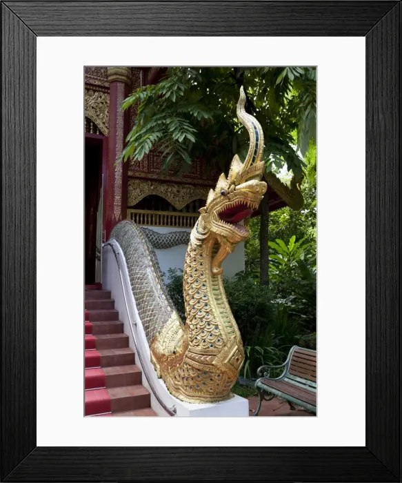 Framed Print : Gilded dragon outside Wat Phra Kaew temple, Chiang Rai, Northern Thailand, Thailand, Southeast Asia, Asia Framed Print : Gilded dragon outside Wat Phra Kaew temple, Chiang Rai, Northern Thailand, Thailand, Southeast Asia, Asia