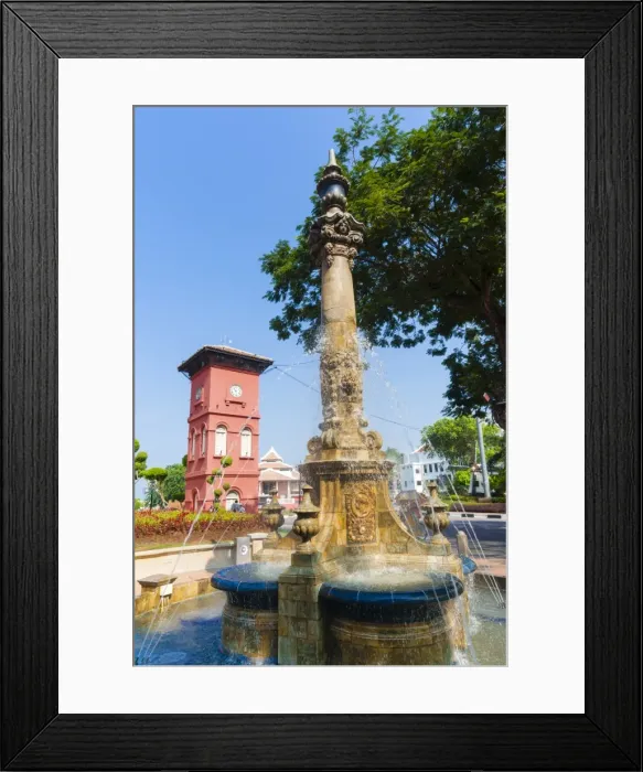 Framed Print : Tan Beng Swee Clocktower and fountain, Town Square, Melaka (Malacca), UNESCO World Heritage Site, Malaysia, Southeast Asia, Asia Framed Print : Tan Beng Swee Clocktower and fountain, Town Square, Melaka (Malacca), UNESCO World Heritage Site, Malaysia, Southeast Asia, Asia