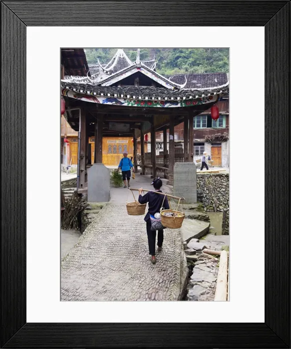 Framed Print : Dong village of Zhaoxing, Guizhou Province, China, Asia Framed Print : Dong village of Zhaoxing, Guizhou Province, China, Asia