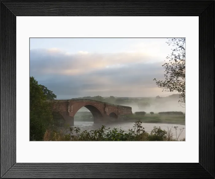 Framed Print : Autumn, early morning, Eden Bridge, Lazonby, Eden Valley, Cumbria, England, United Kingdom, Europe Framed Print : Autumn, early morning, Eden Bridge, Lazonby, Eden Valley, Cumbria, England, United Kingdom, Europe