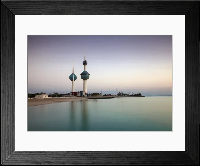 Framed Print : Kuwait Towers at dawn, Kuwait City, Kuwait, Middle East Framed Print : Kuwait Towers at dawn, Kuwait City, Kuwait, Middle East