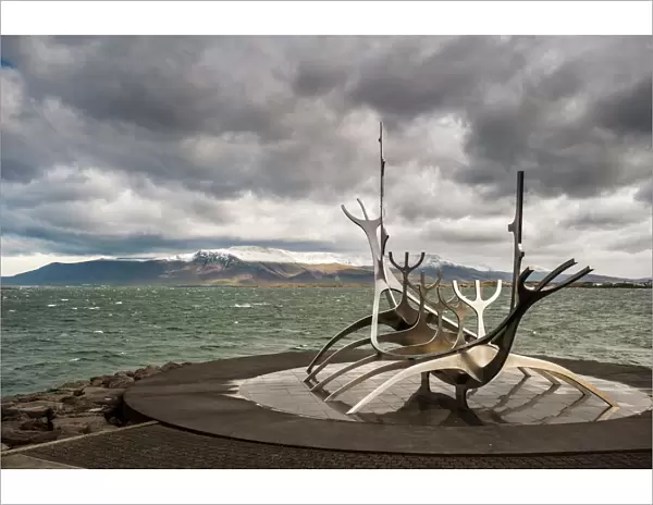 Solfar (Sun Voyager) sculpture by Jon Gunnar Arnason in Reykjavik, Iceland, Polar Regions