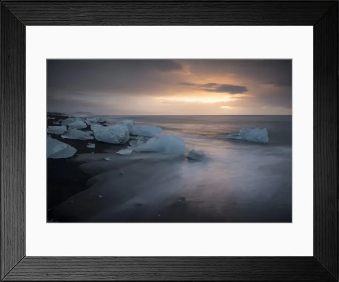 Framed Print : Icebergs on Bbeach, Jokulsarlon, Iceland, Polar Regions Framed Print : Icebergs on Bbeach, Jokulsarlon, Iceland, Polar Regions