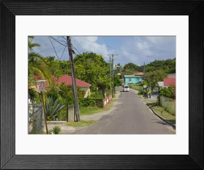 Framed Print : Road to Long Bay, St. Peter, Antigua, Leeward Islands, West Indies, Caribbean, Central America Framed Print : Road to Long Bay, St. Peter, Antigua, Leeward Islands, West Indies, Caribbean, Central America