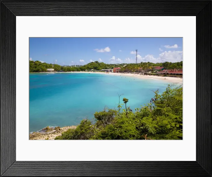 Framed Print : View of Long Bay and beach, Long Bay, Antigua, Leeward Islands, West Indies, Caribbean, Central America Framed Print : View of Long Bay and beach, Long Bay, Antigua, Leeward Islands, West Indies, Caribbean, Central America