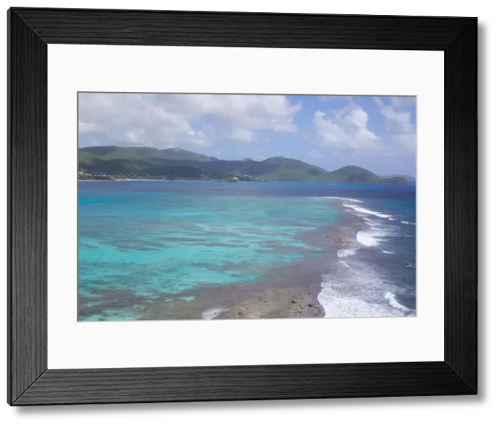 Framed Print : View over South Coast and coral reef, Antigua, Leeward Islands, West Indies, Caribbean, Central America Framed Print : View over South Coast and coral reef, Antigua, Leeward Islands, West Indies, Caribbean, Central America