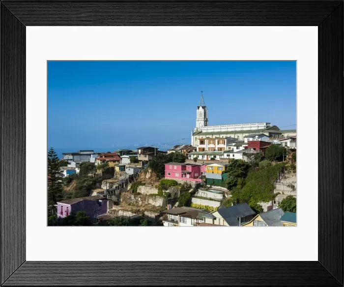 Framed Print : View over the Historic Quarter, UNESCO World Heritage Site, Valparaiso, Chile, South America Framed Print : View over the Historic Quarter, UNESCO World Heritage Site, Valparaiso, Chile, South America