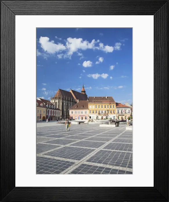 Framed Print : Piata Sfatului, Brasov, Transylvania, Romania, Europe Framed Print : Piata Sfatului, Brasov, Transylvania, Romania, Europe