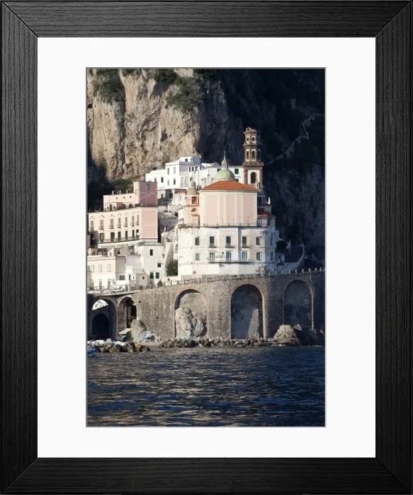 Framed Print : View of Atrani from the sea, Costiera Amalfitana, UNESCO World Heritage Site, Campania, Italy, Mediterranean, Europe Framed Print : View of Atrani from the sea, Costiera Amalfitana, UNESCO World Heritage Site, Campania, Italy, Mediterranean, Europe