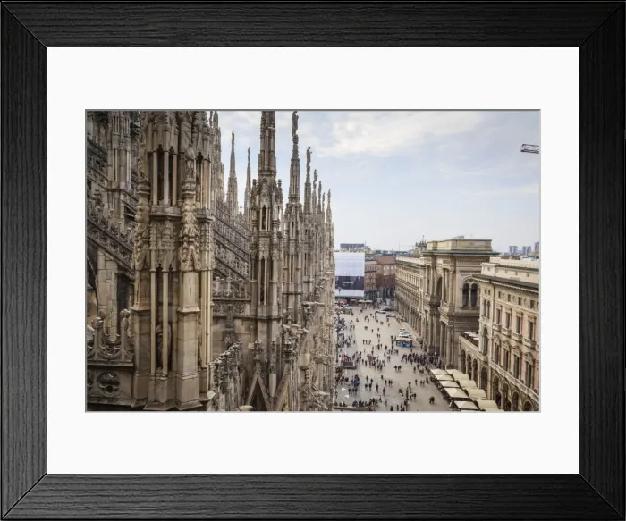 Framed Print : View over the Piaza Duomo from the Duomo (Cathedral), Milan, Lombardy, Italy, Europe Framed Print : View over the Piaza Duomo from the Duomo (Cathedral), Milan, Lombardy, Italy, Europe