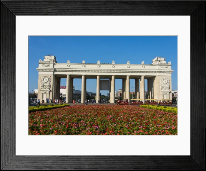Framed Print : Entrance gate at the Gorky Park, Moscow, Russia, Europe