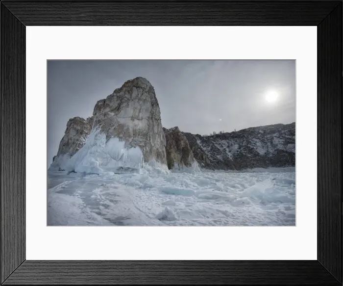 Framed Print : Rough ice formed at Shaman Rock, Olkhon Island as the waves freeze at the beginning of winter, Lake Baikal, Irkutsk Oblast, Siberia, Russia, Eurasia Framed Print : Rough ice formed at Shaman Rock, Olkhon Island as the waves freeze at the beginning of winter, Lake Baikal, Irkutsk Oblast, Siberia, Russia, Eurasia