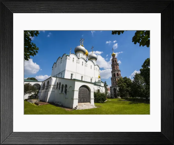 Framed Print : The bell tower and the Smolensk Cathedral in the Novodevichy Convent, Moscow, Russia, Europe Framed Print : The bell tower and the Smolensk Cathedral in the Novodevichy Convent, Moscow, Russia, Europe