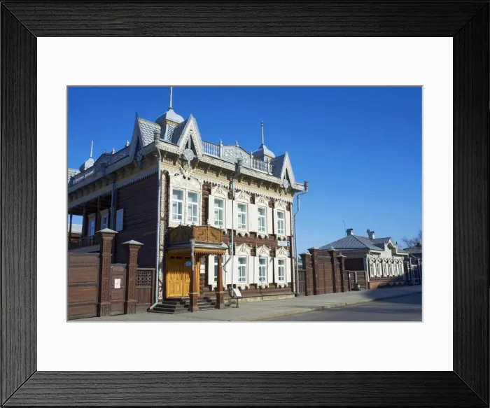 Framed Print : Wooden architecture, The House of Europe, Irkutsk, Siberia, Russia, Eurasia Framed Print : Wooden architecture, The House of Europe, Irkutsk, Siberia, Russia, Eurasia