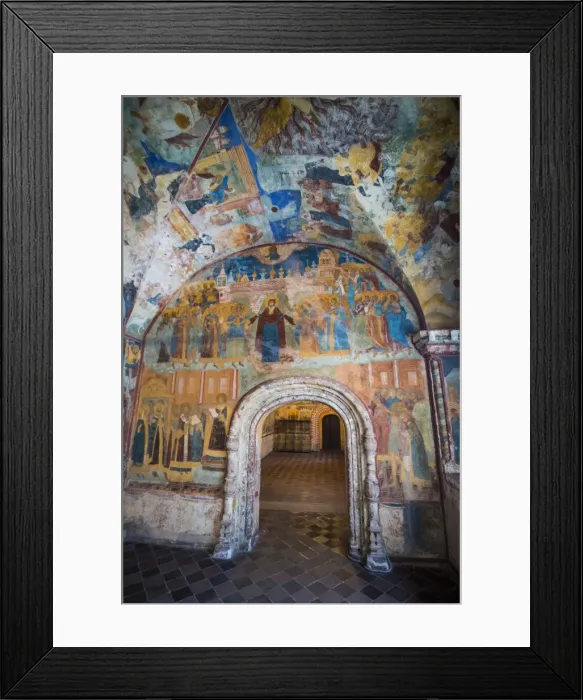 Framed Print : Colourful wall paintings in the Church of Elijah the Prophet in Yaroslavl, UNESCO World Heritage Site, Golden Ring, Russia, Europe Framed Print : Colourful wall paintings in the Church of Elijah the Prophet in Yaroslavl, UNESCO World Heritage Site, Golden Ring, Russia, Europe