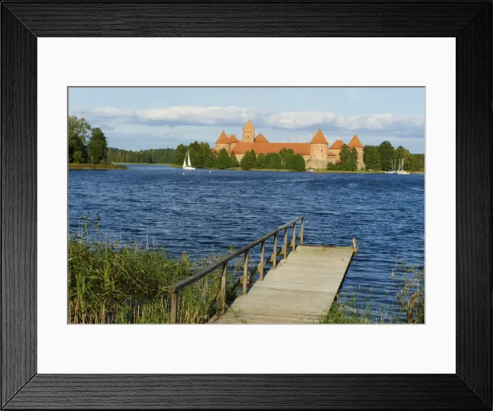 Framed Print : Island Castle of Trakai near Vilnius, Lithuania, Europe Framed Print : Island Castle of Trakai near Vilnius, Lithuania, Europe