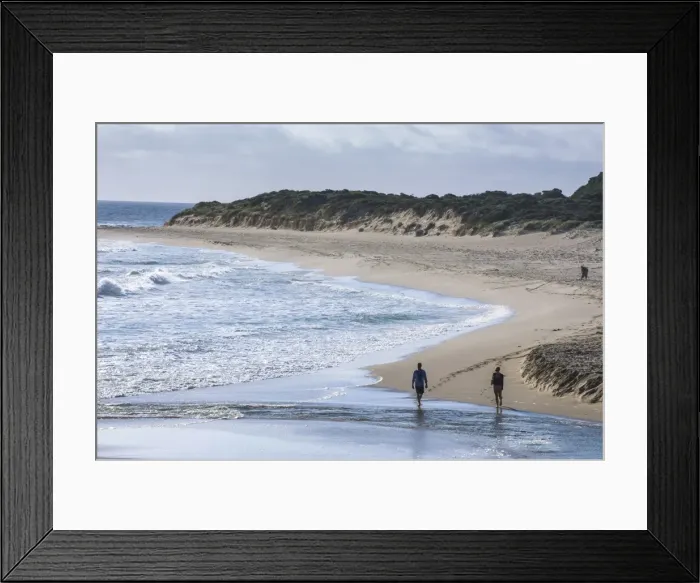 Framed Print : People walking on a beach near Margaret River, Western Australia, Australia, Pacific Framed Print : People walking on a beach near Margaret River, Western Australia, Australia, Pacific