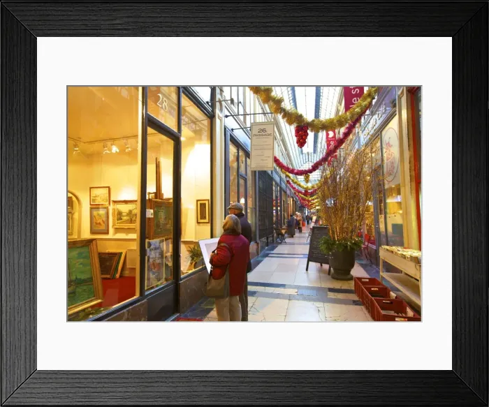 Framed Print : Passage Des Panoramas, Paris, France, Europe Framed Print : Passage Des Panoramas, Paris, France, Europe