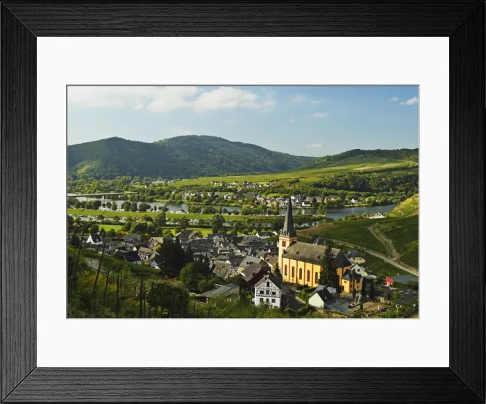 Framed Print : View of Senheim and Moselle River (Mosel), Rhineland-Palatinate, Germany, Europe Framed Print : View of Senheim and Moselle River (Mosel), Rhineland-Palatinate, Germany, Europe