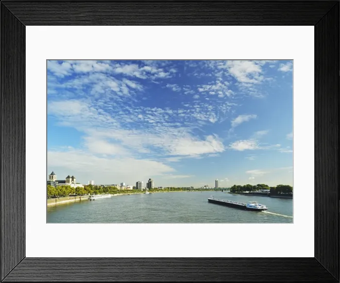 Framed Print : River Rhine, Cologne, North Rhine-Westphalia, Germany, Europe Framed Print : River Rhine, Cologne, North Rhine-Westphalia, Germany, Europe