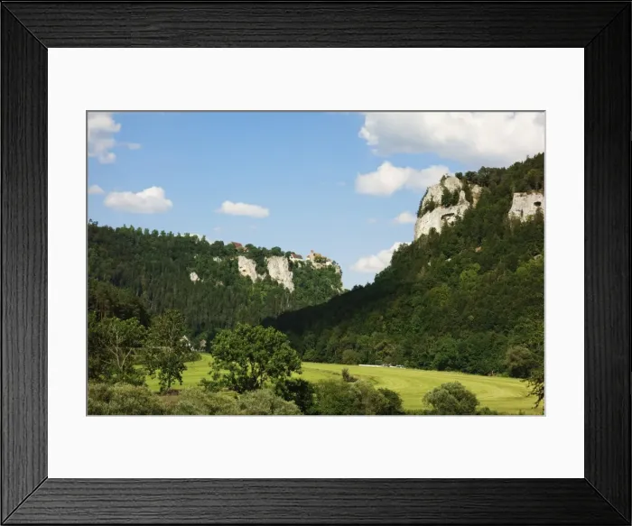 Framed Print : View of Donautal (Danube valley), Schaufelsen and Werenwag Castle, Swabian Alb, Baden-Wurttemberg, Germany, Europe Framed Print : View of Donautal (Danube valley), Schaufelsen and Werenwag Castle, Swabian Alb, Baden-Wurttemberg, Germany, Europe