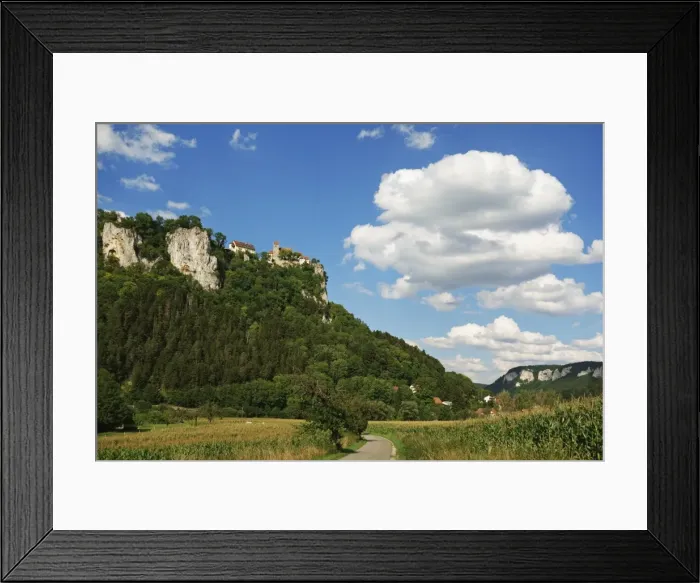 Framed Print : View of Donautal (Danube valley), Schaufelsen and Werenwag Castle, Swabian Alb, Baden-Wurttemberg, Germany, Europe Framed Print : View of Donautal (Danube valley), Schaufelsen and Werenwag Castle, Swabian Alb, Baden-Wurttemberg, Germany, Europe