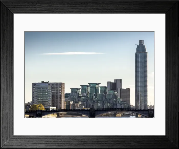 Framed Print : A view of St. Geroges Wharf taken from Westminster Bridge, Vauxhall, London, England, United Kingdom, Europe Framed Print : A view of St. Geroges Wharf taken from Westminster Bridge, Vauxhall, London, England, United Kingdom, Europe