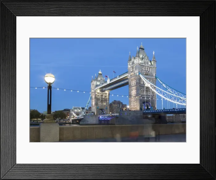 Framed Print : Tourists and passers by stop to take pictures of Tower Bridge at dusk, London, England, United Kingdom, Europe Framed Print : Tourists and passers by stop to take pictures of Tower Bridge at dusk, London, England, United Kingdom, Europe
